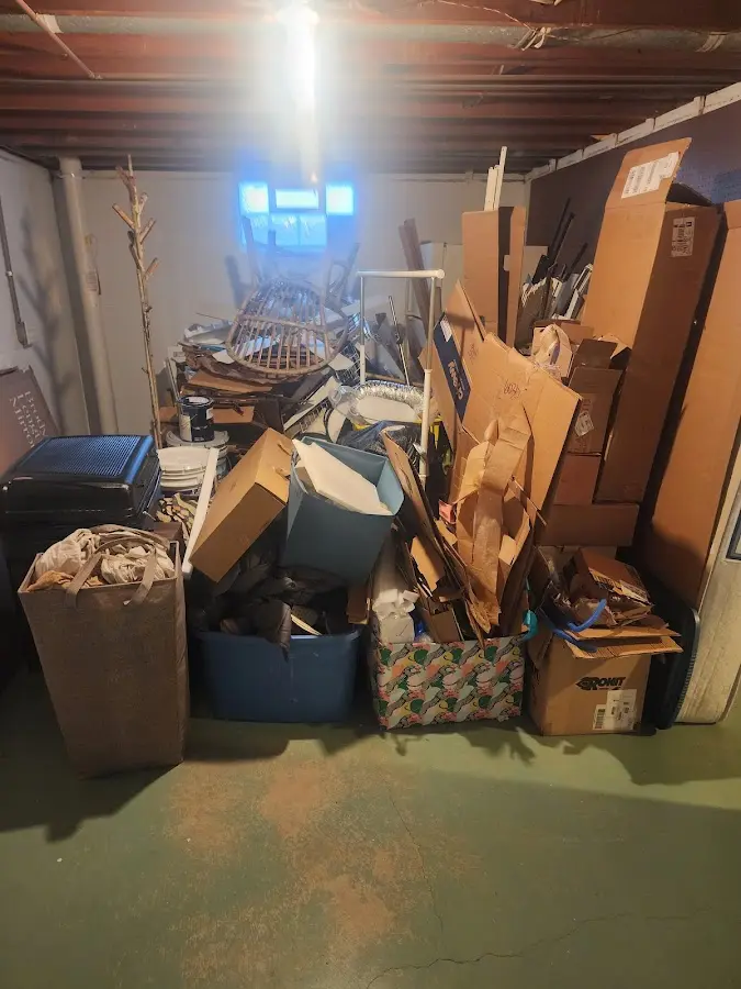 Roll-off dumpster container at job site for 40 Yard Dumpster Rental in Ripon